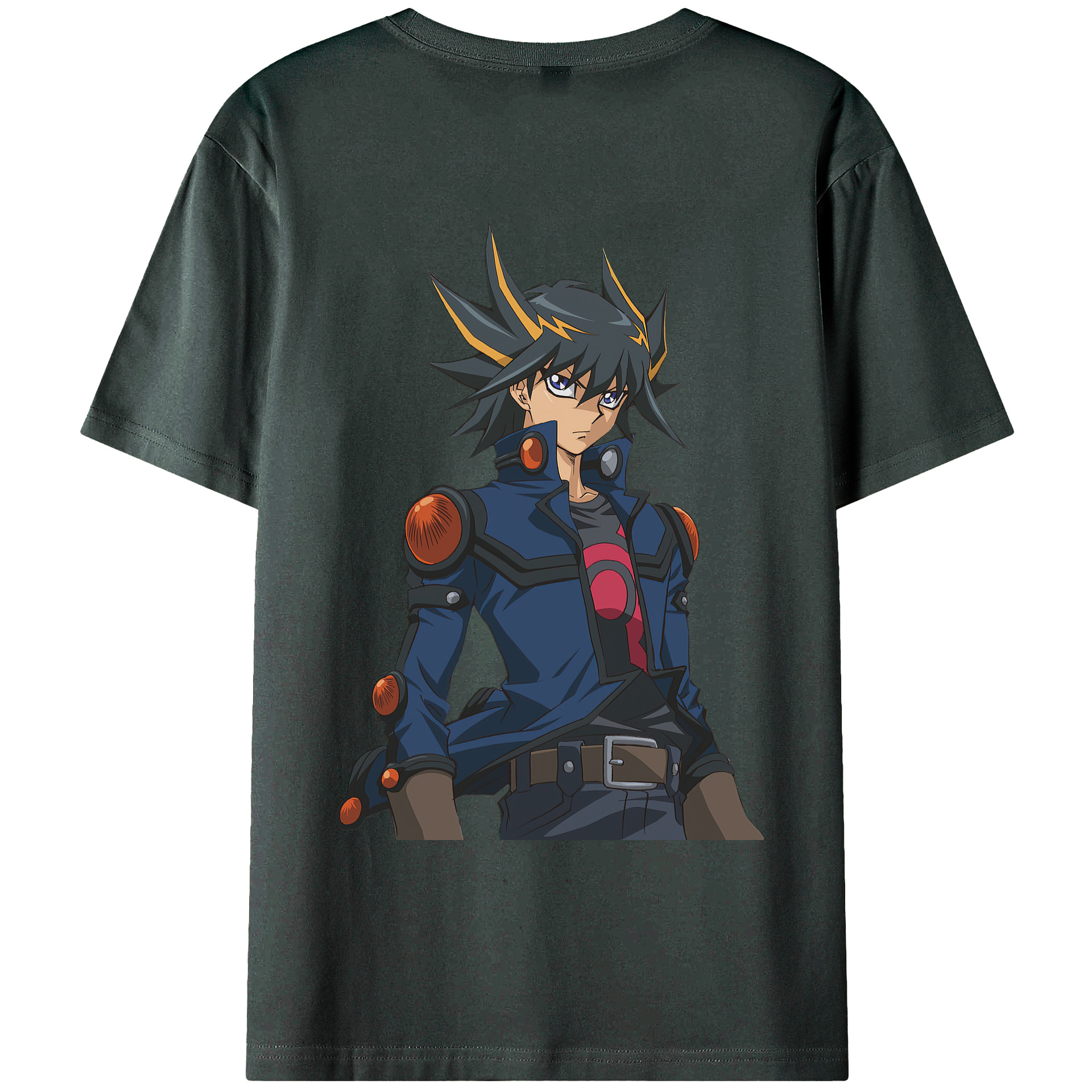 （画像用） 遊☆戯☆王 Yu-Gi-Oh! 綿100％ メンズ半袖Tシャツ（バックプリント） 通気性